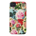 Vintager hübscher Chic-BlumenRosen-Garten-Collage iPhone 4 Hülle