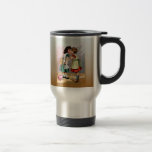 Vintager kleine Mädchen-Puppen-Streit Tassen