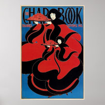 Vintager Kunst Nouveau Typen-Buch-Erntedank Posterdruck