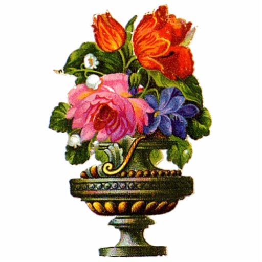 Vintager mit Blumendekor Photoausschnitt