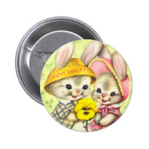 Vintager Osterhase Anstecknadel