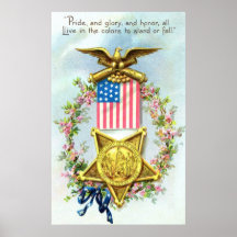 Vintager patriotischer Druck Posterdruck