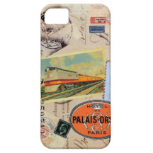 Vintager Reisend-Briefmarken iphone Fall iPhone 5 Case