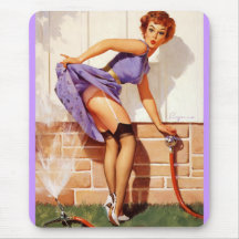 Vintager Retro Gil Elvgren Pin herauf Mädchen Mauspads