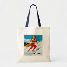 Vintager Retro Gil Elvgren Pin herauf Mädchen Einkaufstaschen