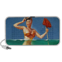 Vintager Retro Gil Elvgren Unterwasseratemgerät-Ta iPod Speaker