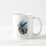 Vintager Retro Vogel auf einem Niederlassungs-Bech Kaffee Tasse