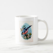 Vintager Retro Vogel auf einem Niederlassungs-Bech Kaffee Tasse