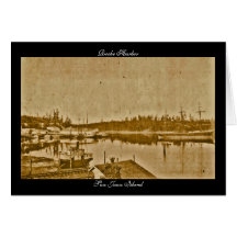 Vintager Roche Hafen Karte