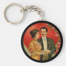 Vintager romantischer PaareValentine Keychain Schlüsselbänder