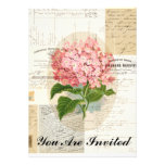 Vintager rosa Hydrangea-französische Eintagsfliege