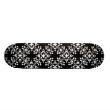 Vintager schwarzer DamastGirly SissySkateboard Bedrucktes Skateboard