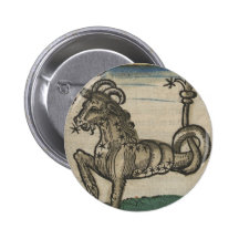 Vintager Tierkreis der Steinbock Anstecknadelbuttons