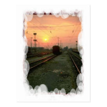 Vintager Transport - in den Sonnenuntergang Postkarten