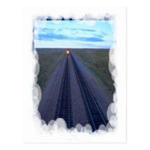 Vintager Transport - lange Bahn voran Postkarte