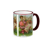 Vintager Valentinstag-viktorianische Engels-Herz-R Tasse