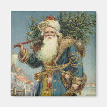 Vintager viktorianischer Weihnachtsmann mit Weihna Magnete