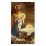Vintager WeihnachtsNativity, Baby Jesus Marys Jose Visitenkarten