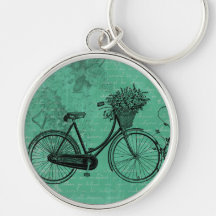 Vintages aquamarines Fahrrad Keychain Schlüsselband