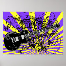 Vintages Blatt-Musik-Rock'n'Roll Posterdrucke