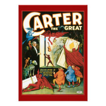 Vintages Carter das große, materalize die Toten? Einladungskarte