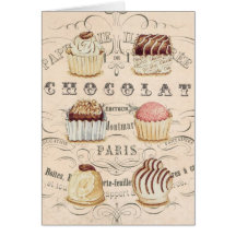 Vintages Chocolat… notecard Karten