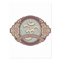 Vintages Devanagari OM Logo Postkarten