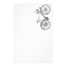 Vintages Fahrrad-Briefpapier Druckpapiere