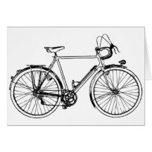 Vintages Fahrrad Karte
