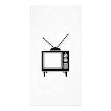 Vintages Fernsehen Individuelle Foto Karten