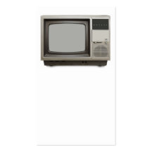 Vintages FernsehSet Visitenkarten Vorlage