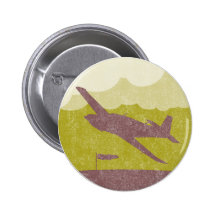 Vintages Flugzeug Anstecknadelbutton