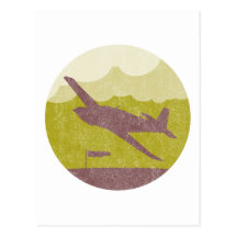 Vintages Flugzeug Postkarten