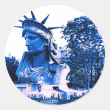 Vintages Freiheitsstatue Runde Sticker