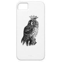 Vintages gekröntes Eulenvogeleulen-Vögel rustikale iPhone 5 Hülle