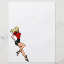 Vintages Glamour blondes Blombshell Mädchen-folgen Personalisierte Flyer