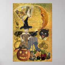 Vintages Halloween-Collagen-Plakat