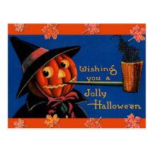 Vintages Halloween Postkarte
