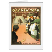 Vintages homosexuelles New- Yorktheater-Plakat Grußkarten