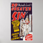 Vintages "keine größere Sünden-" Film-Plakat