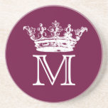 Vintages Kronen-Monogramm untersetzer