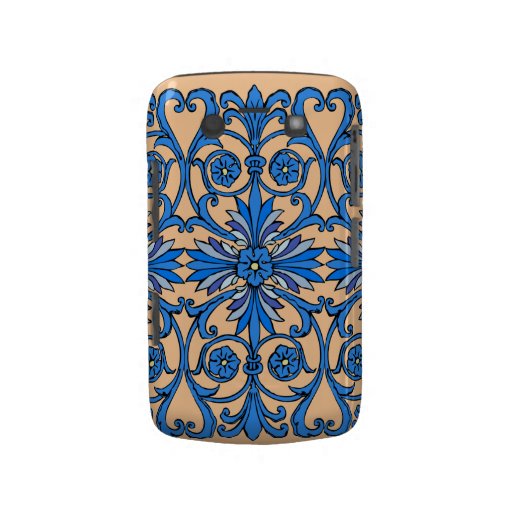Vintages Kunst nouveau in den Schatten des Blaus Blackberry Case