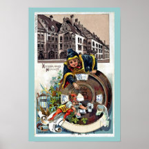 Vintages Litho 1905 Hofbrauhaus München Posterdrucke