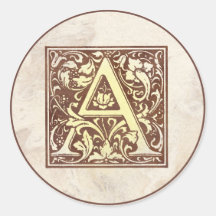Vintages Monogramm A Aufkleber