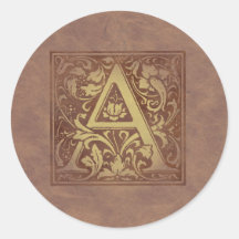 Vintages Monogramm A Stickers