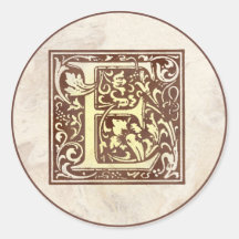 Vintages Monogramm E Stickers