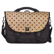 Vintages Papierpolka-Herz-Muster Laptoptasche