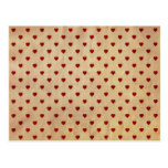Vintages Papierpolka-Herz-Muster Postkarten