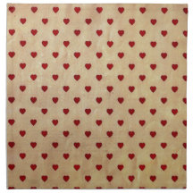 Vintages Papierpolka-Herz-Muster Bedruckte Serviette