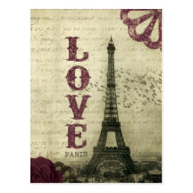 Vintages Paris Postkarte